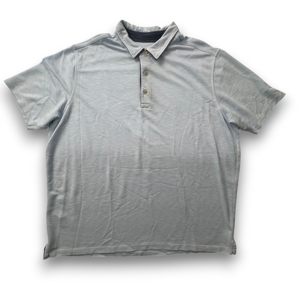 Tommy Bahama Mens XL Light Blue Modal Blend Short Sleeve Polo Shirt TB214081R